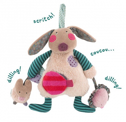 Мягкая игрушка - Кролик с мульти функциями, 21 см. 